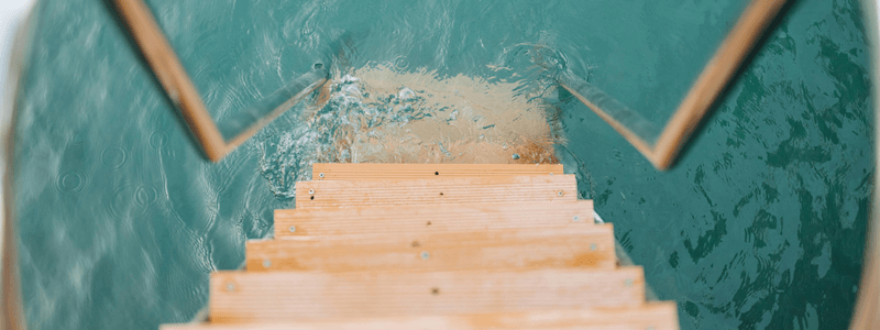 stairs into a pool