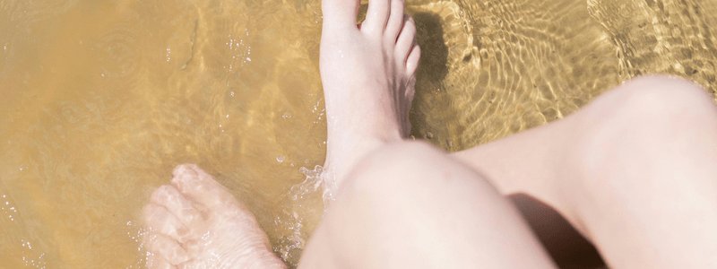 feet in sand