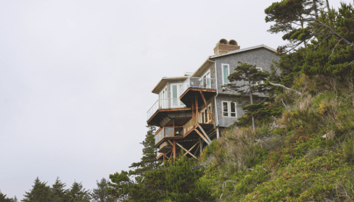 landscaping on a slope