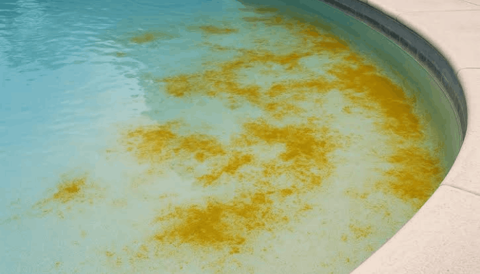 mustard algae in swimming pools