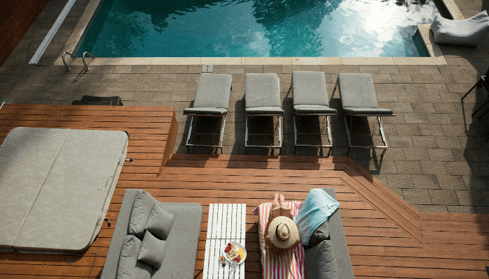 how to clean a pool deck